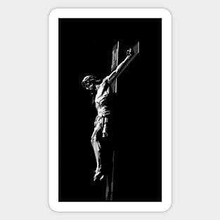 Crucifixion of Jesus Christ in Grayscale Sticker